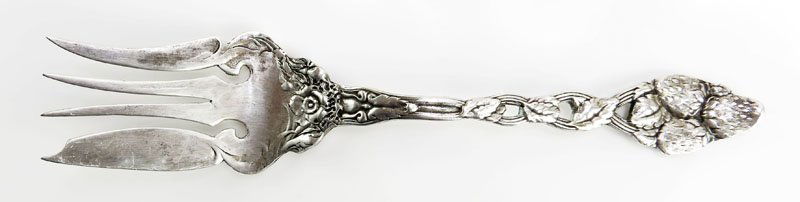 Large and Heavy Sterling Silver Serving Fork. Signed (1 of 1)