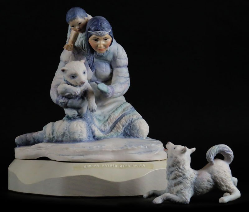 Cybis #75 Limited Edition Porcelain Eskimo Mother and (1 of 1)
