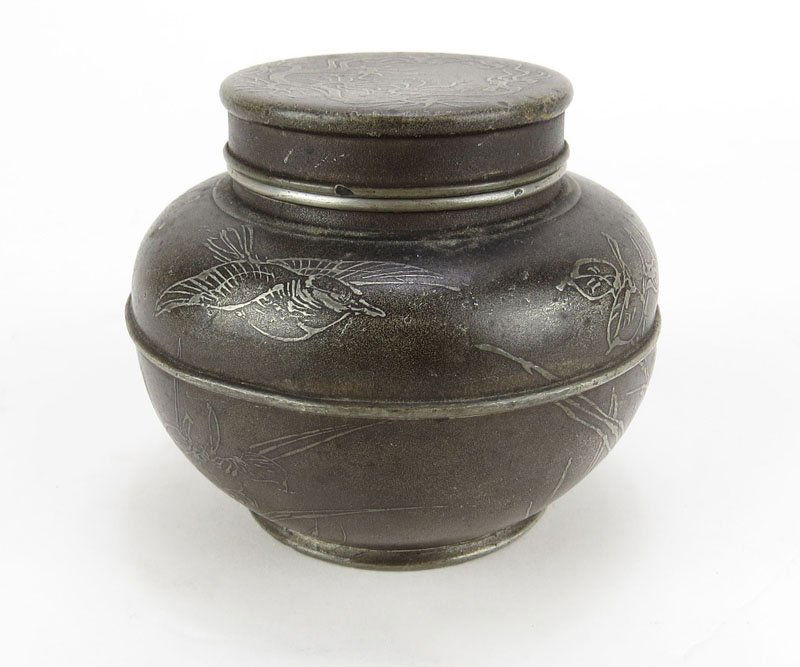 Vintage to Antique Chinese Cast Tea Caddy. Has Interior (1 of 1)
