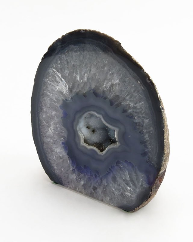 Polished Amethyst Geode with What Appears to be Lapis (1 of 1)