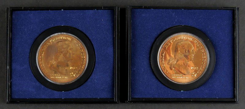 Two (2) American Revolution Bicentennial 1776-1976 Gilt (1 of 1)
