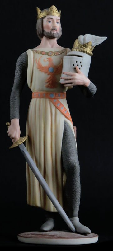 Lazlo Ispanky Limited Edition Porcelain "King Arthur": Lazlo Ispanky Limited Edition Porcelain "King Arthur" Sculpture. Signed. Limited Edition of 500. Minor Glue Stain to Base or else Good Condition. Measures 12 Inches. Shipping $40.00