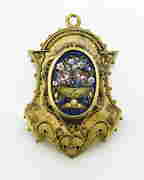 Antique Victorian 14 Karat Yellow Gold and Micromosaic (1 of 1)