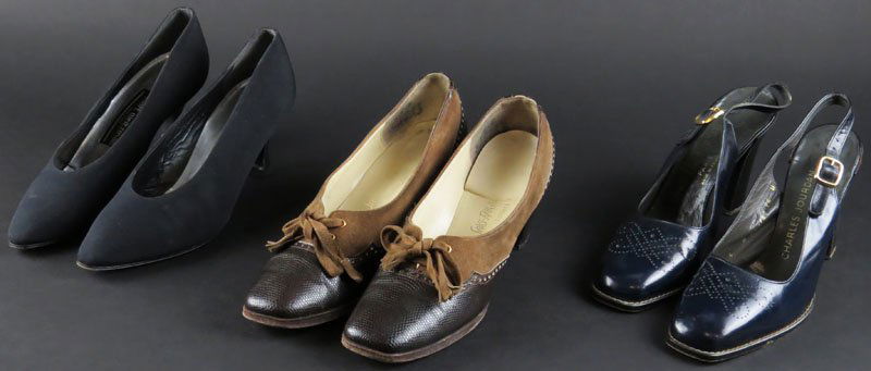 Three (3) Pair of Size 6B Women's Shoes Including:: Three (3) Pair of Size 6B Women's Shoes Including: Stuart Weitzman, Charles Jourdan and Saks Fifth Ave. Shipping $24.00