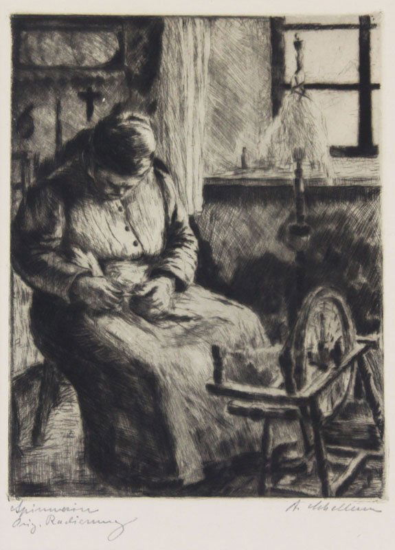 Modern Reproduction of an Antique Etching. Signed. Good (1 of 1)