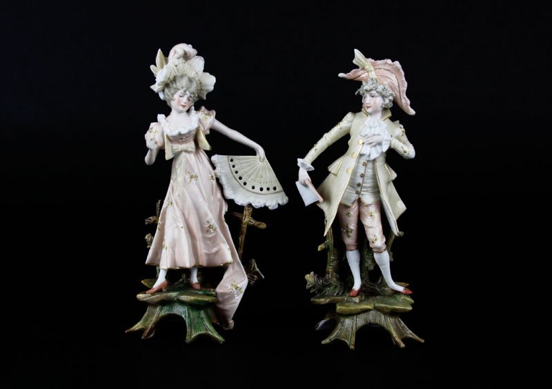 Two (2) Well Executed Miniature Amphora Style Bisque (1 of 1)