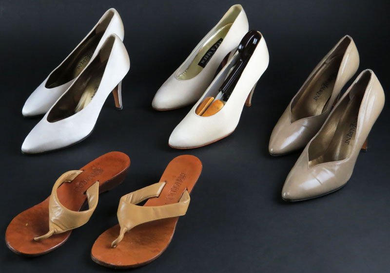 Four (4) Pair of Size 6M Women's Shoes Including:: Four (4) Pair of Size 6M Women's Shoes Including: Stuart Weitzman for Roz & Sherm, Pair of Bernardo and Two (2) Pair of Yves Saint Laurent. Mostly Good Used Condition. Shipping $28.00