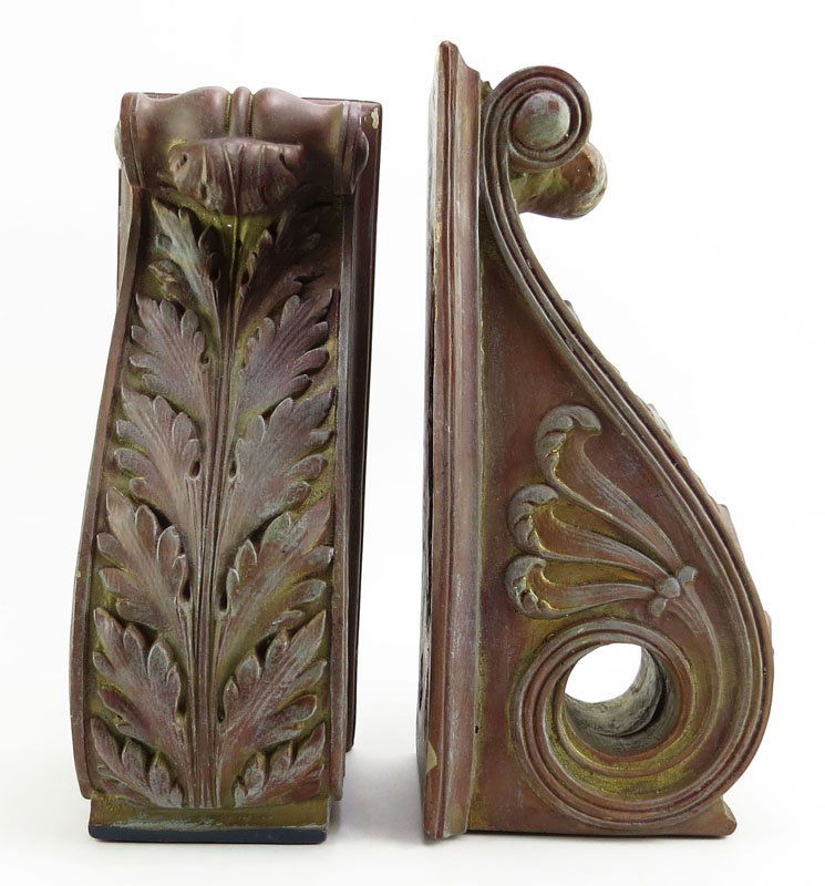 Two (2) Plaster Wall Sconces. Unsigned. Chips to One (1 of 1)