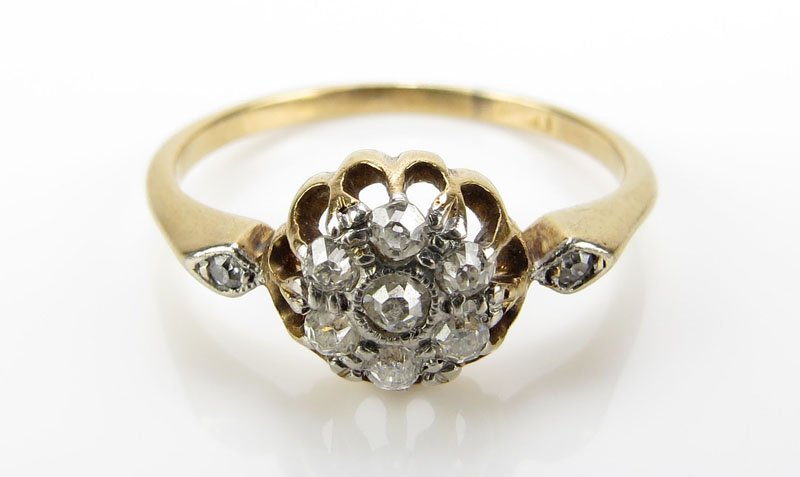 Vintage 14 Karat Yellow and White Gold and Diamond (1 of 1)