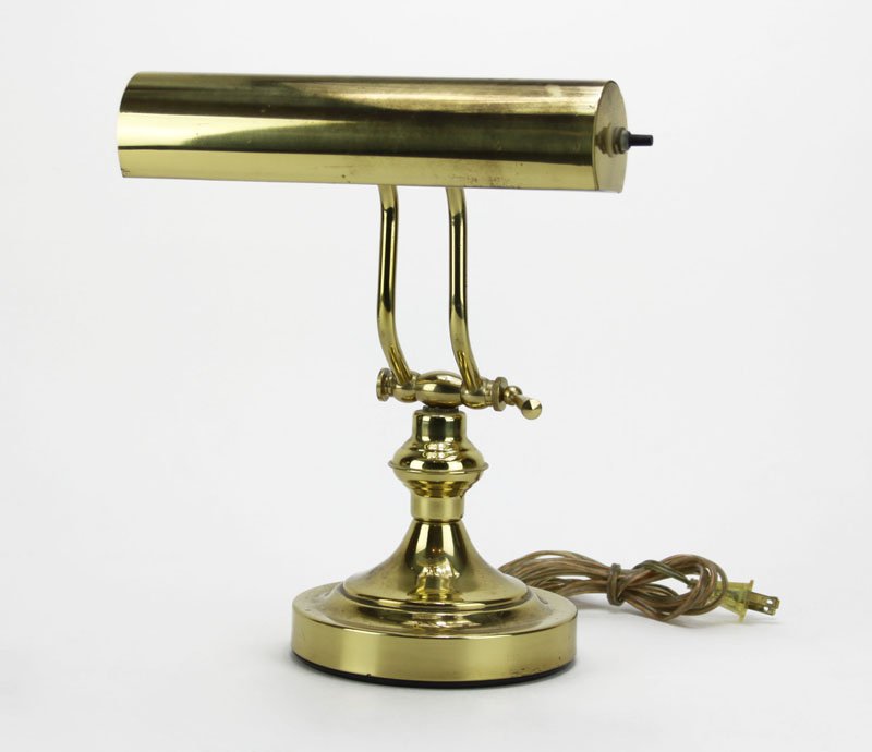 Brass Bankers Lamp, Adjustable. Good Condition. (1 of 1)