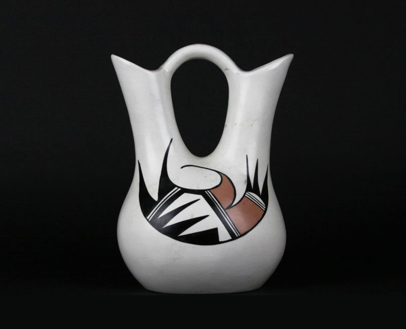 Southwestern Ceramic Wedding Vase. Unsigned. Good (1 of 1)