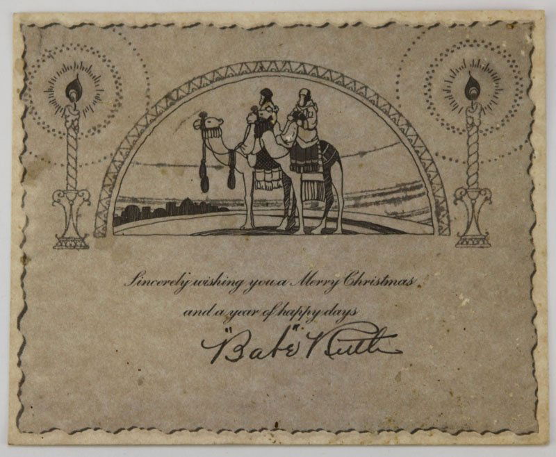 Reprint of 1920's Babe Ruth Original Christmas Card. (1 of 1)