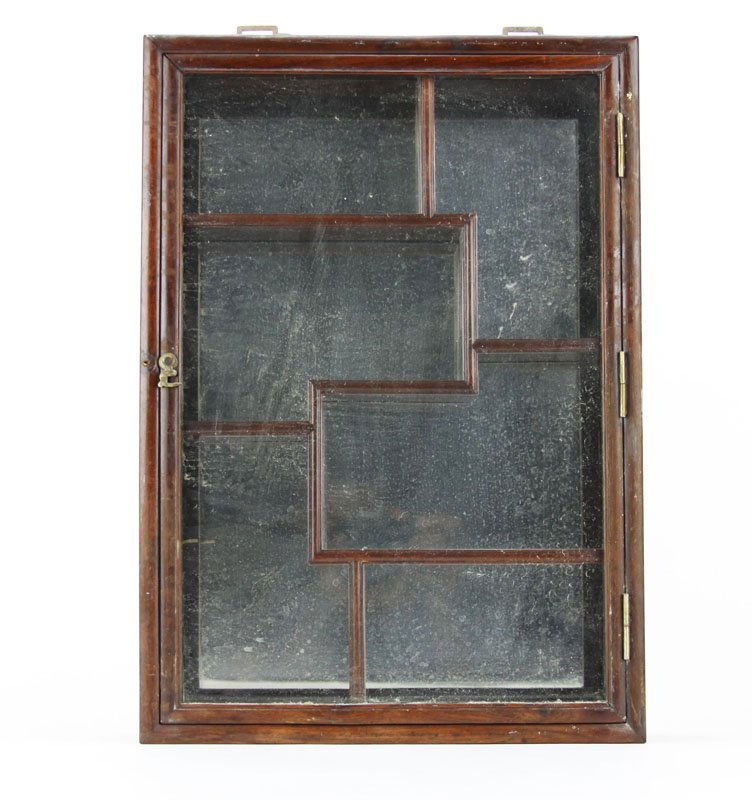 Wall Hanging Wooden Display Case with Mirrored Back. Go (1 of 1)