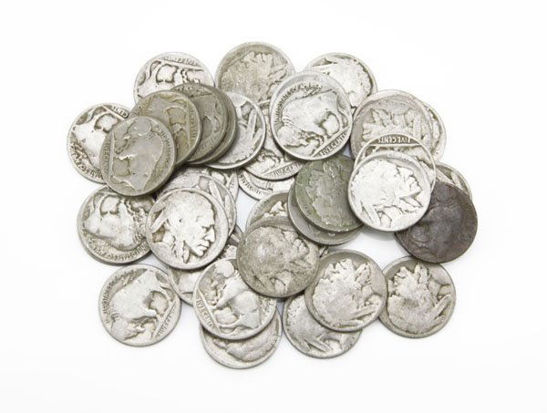 Forthy (40) Undated U.S. Silver Buffalo Nickels. These (1 of 1)