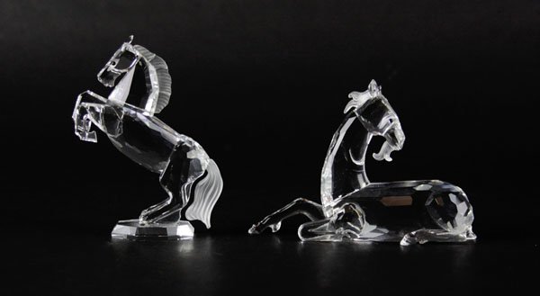 Two (2) Swarovski Crystal Horses Figures. Includes (1 of 1)