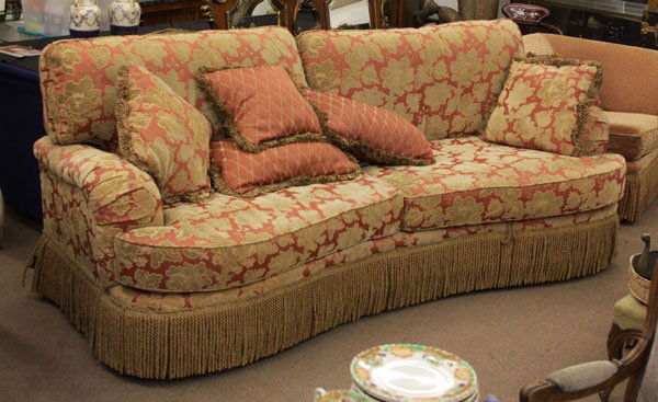 Schnadig Contemporary Floral Upholstered Kidney Shaped (1 of 1)