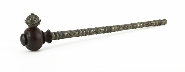 Antique Asian Laotian Hmong Tribe Silver and Wood Opium (1 of 1)