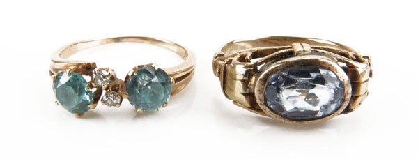 14 Karat Yellow Gold and Blue Topaz Ring (1 of 1)
