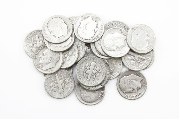 Twenty-Five (25) Circa 1940-1950s Roosevelt U.S. Silver (1 of 1)