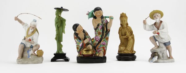 Box Lot of Miscellaneous Oriental Figures. (1 of 1)