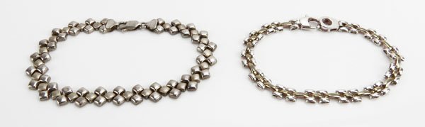 Two (2) Art Deco Sterling Silver Bracelet. One (1) (1 of 1)