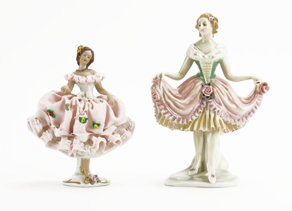 Lot of Two (2) Dresden Germany Porcelain Figures. (1 of 1)