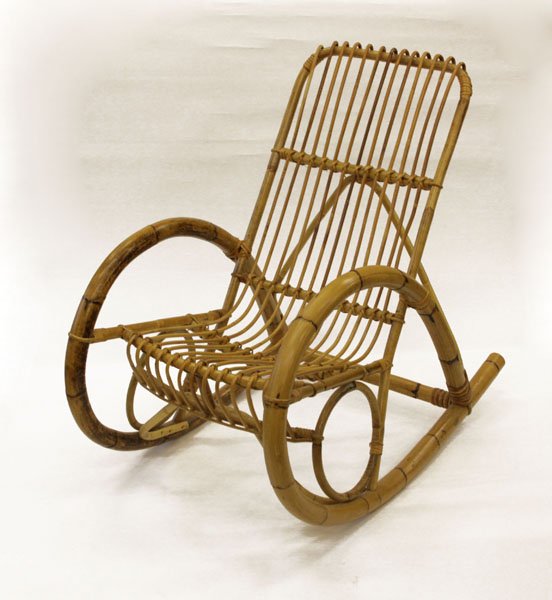 Traditional Hand Made Rattan Rocking Chair. (1 of 1)