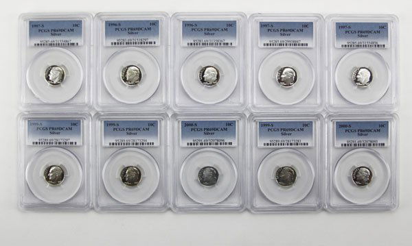 Collection of Ten (10) 1996, 1997, 1999, and 2000 Silve (1 of 1)