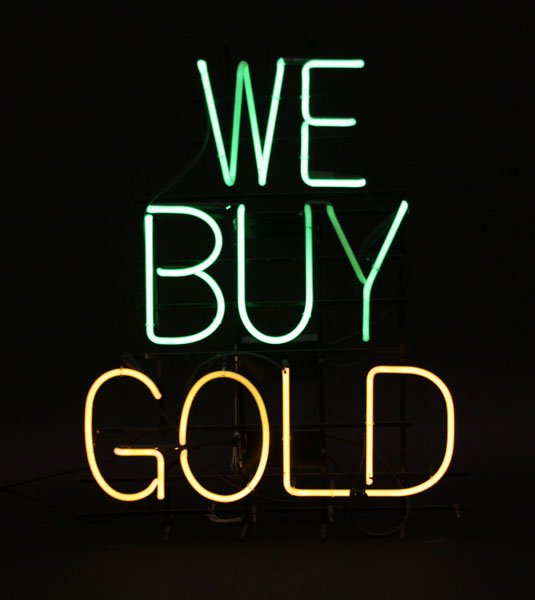 Vintage "We Buy Gold" Neon Light. Working Condition. Me (1 of 1)