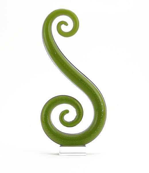 Murano Italy Cristalleria D'Arte Green and Brown Glass (1 of 2)