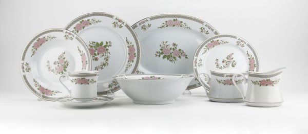 Eighty-Four (84) Piece "White Jade" Fine China Dinner (1 of 1)