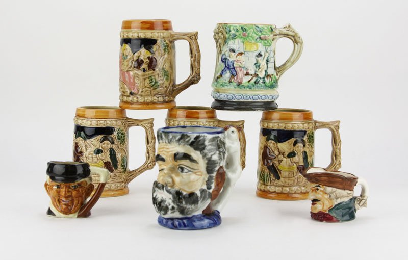 Six (6) Japanese Ceramic Mugs together with Two (2) (1 of 1)