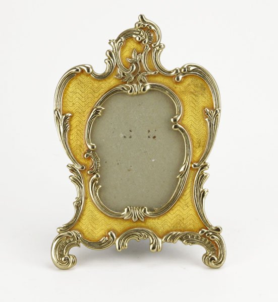 Lovely Victorian Style Enamel and Brass Picture Frame (1 of 1)
