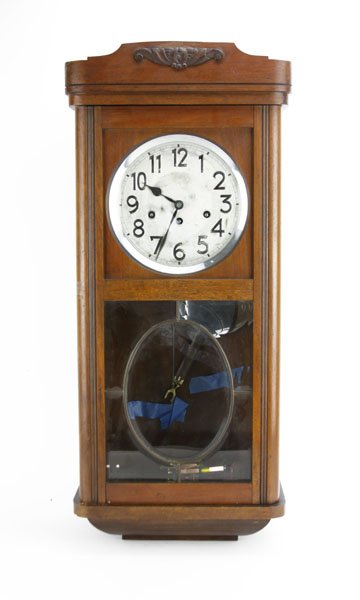 Arts and Crafts Mission Carved Wood Regulator Wall (1 of 1)