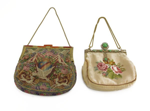Lot of Two (2) Antique Victorian Needle Point Purses. (1 of 1)