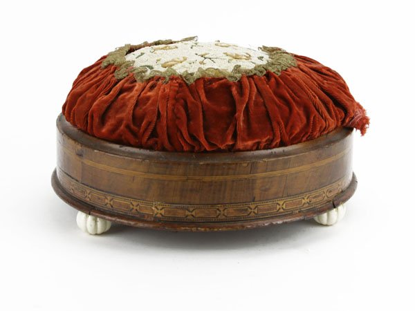 Antique Needle Point Foot Stool. Needle Point Coming (1 of 1)