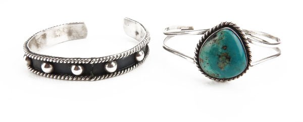 Two (2) Sterling Silver Cuff Bracelets. Bending or else (1 of 1)