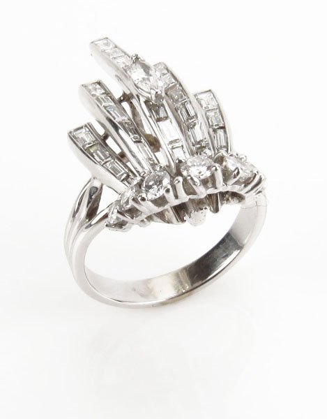 Ladies 14 Karat White Gold and 2.50 Carat Diamond Ring. (1 of 1)