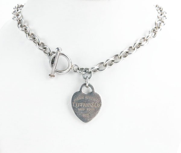 Signed Tiffany and Co Sterling Silver Necklace with (1 of 1)