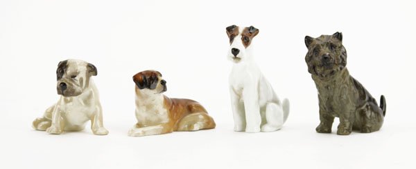 Four (4) Royal Doulton Porcelain Figures of Dogs. 1 (1 of 1)