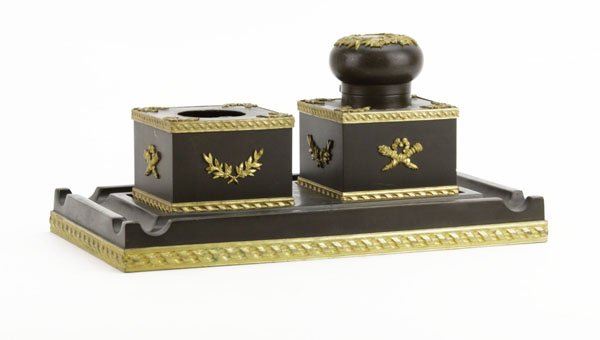 French Empire style Patinated and Gilt Bronze Inkstand. (1 of 1)