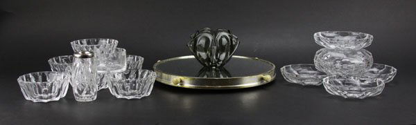 Box Lot of Assorted Glass Pieces. Includes Mirrored (1 of 1)