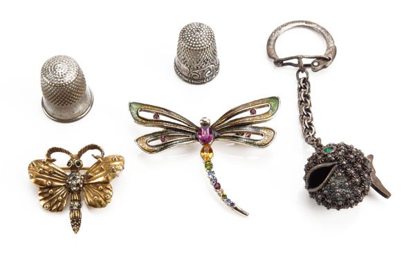 Lot of Assorted Vintage Pieces. Includes Sterling Fish (1 of 1)