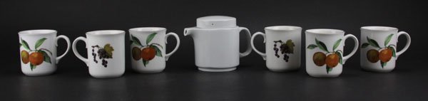 Six (6) Royal Worcester Evesham Mugs along with (1 of 1)