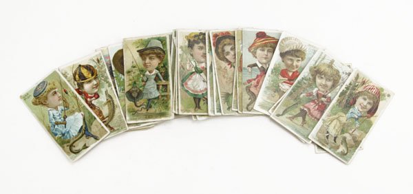 ukes Cigarette Cards. Spotting, Wear from Age. Please E: ukes Cigarette Cards. Spotting, Wear from Age. Please Examine All Items Carefully Before Bidding. Measures 1-1/2" H by 2-3/4" Long. Shipping $10.00