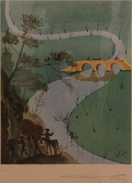 Salvador Dali Offset Lithograph "The Bridge" Pencil (1 of 1)