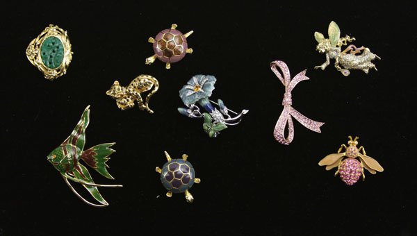 Lot of Assorted Costume Pins/Brooches. Includes Kirk's (1 of 1)