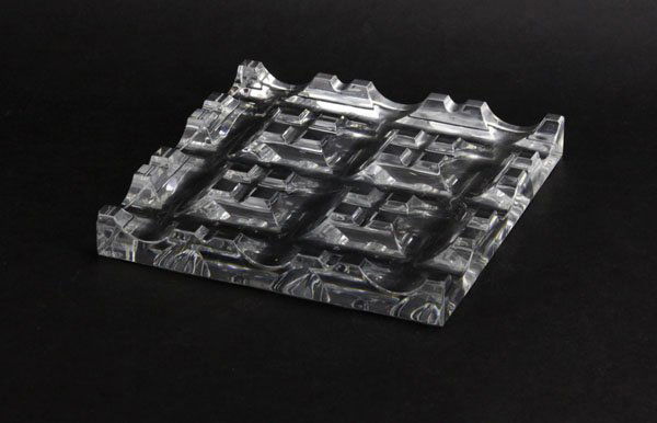 Baccarat Roberto Sambonet Crystal Tray. Acid Etched to: Baccarat Roberto Sambonet Crystal Tray. Acid Etched to Base. 2 Minor Nicks or else. Measures 2-1/4" H by 8" Squared. Shipping $35.00