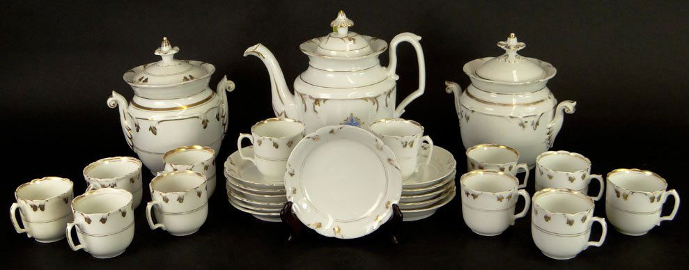Twenty Seven (27) Piece French Porcelain Tea Service wi (1 of 1)
