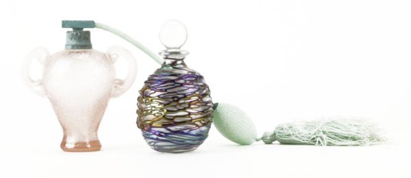 Vintage Art Glass Atomizer along with an Iridescent Art (1 of 1)